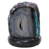 Blue Agate Crystal Lamp with Marble Base - Blue LED - N2319 | Crystal Factory