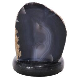Blue Agate Crystal Lamp with Marble Base - Blue LED - N2322 | Crystal Factory