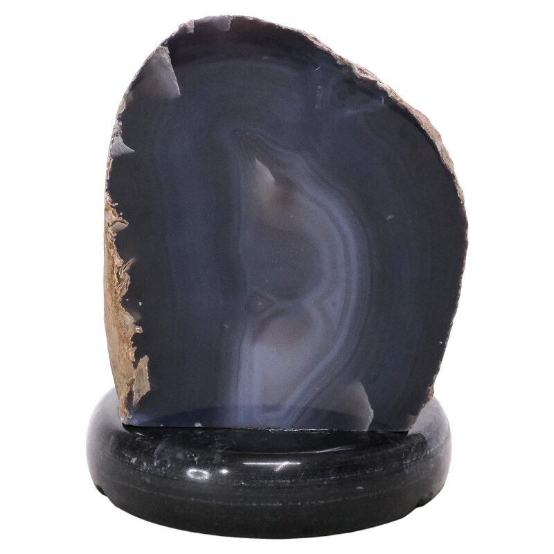 3.1kg Blue Agate Crystal Lamp with Marble Base - Blue LED - N2322 3 Blue Agate Crystal Lamp with Marble Base - Blue LED - N2322 | Crystal Factory