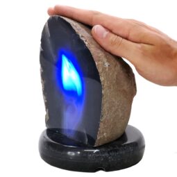 3.1kg Blue Agate Crystal Lamp with Marble Base - Blue LED - N2322 5 Blue Agate Crystal Lamp with Marble Base - Blue LED - N2322 | Crystal Factory
