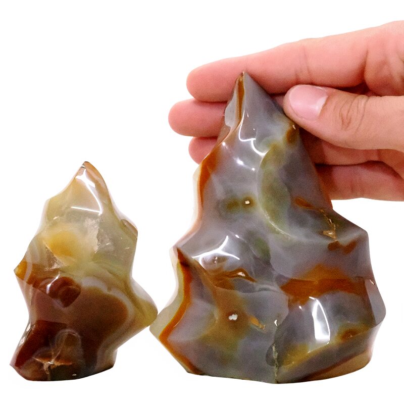1.1 Madagascar Carnelian Flame Set 2 P2153 4 Madagascar Carnelian Flame Set 2 P2153 | Crystal Factory