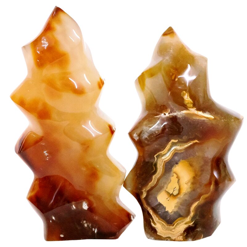 1.4 Madagascar Carnelian Flame Set 2 P2154 3 Madagascar Carnelian Flame Set 2 P2154 | Crystal Factory