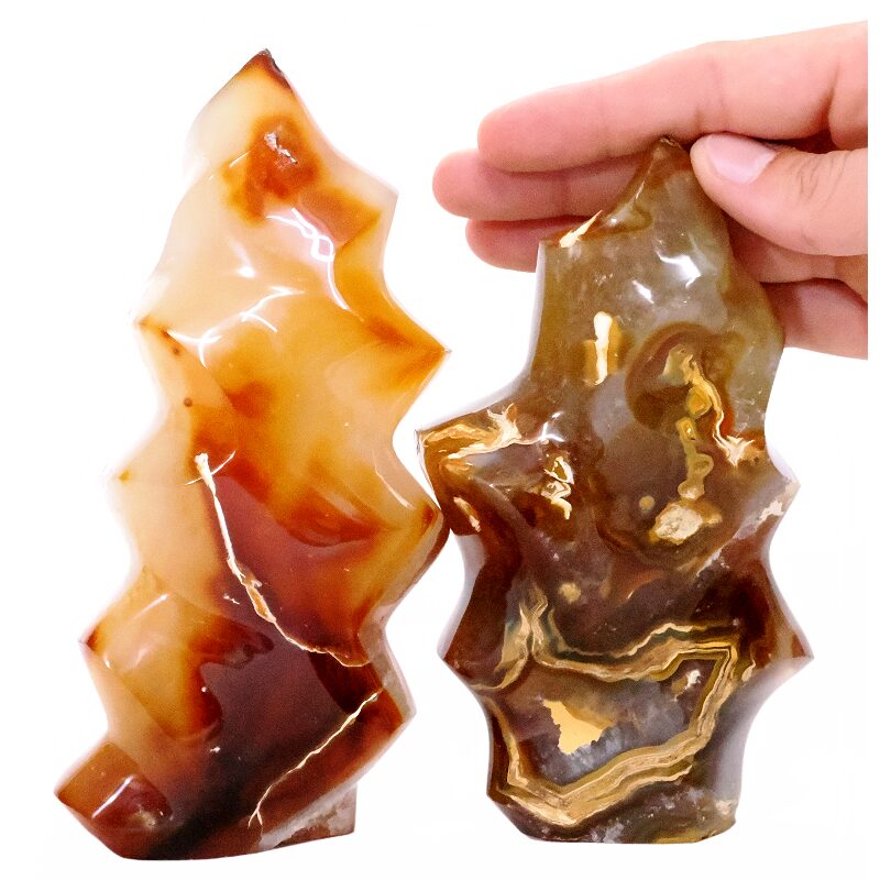 1.4 Madagascar Carnelian Flame Set 2 P2154 4 Madagascar Carnelian Flame Set 2 P2154 | Crystal Factory