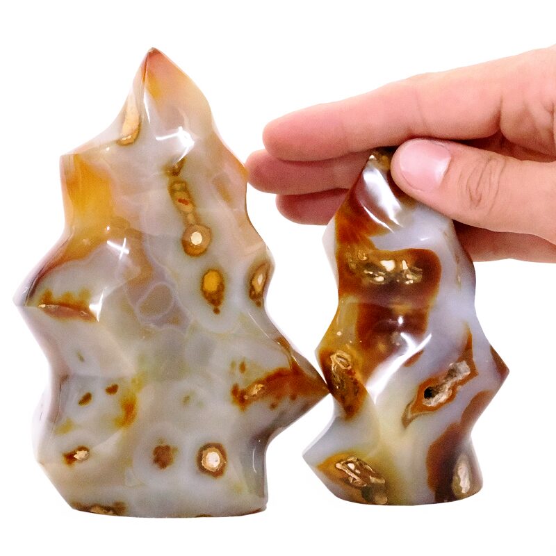 1.1 Madagascar Carnelian Flame Set 2 P2157 4 Madagascar Carnelian Flame Set 2 P2157 | Crystal Factory