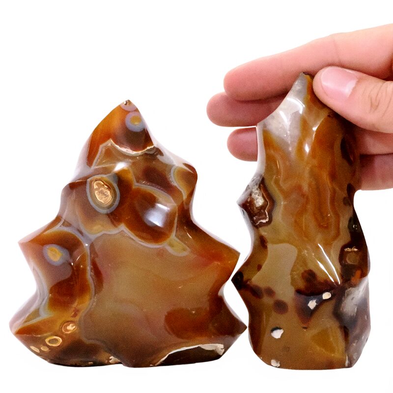 1.1 Madagascar Carnelian Flame Set 2 P2159 4 Madagascar Carnelian Flame Set 2 P2159 | Crystal Factory