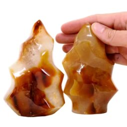 Madagascar Carnelian Flame Set 2 P2160 | Crystal Factory