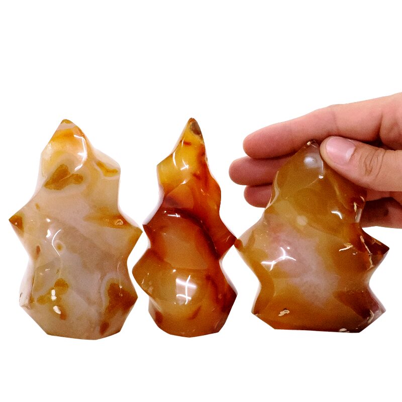 1.2 Madagascar Carnelian Flame Set 3 P2162 4 Madagascar Carnelian Flame Set 2 P2162 | Crystal Factory