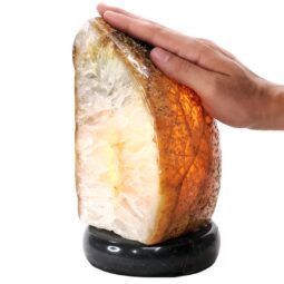 Crystal Quartz River Agate Lamp - White LED Bulb P2164 | Crystal Factory