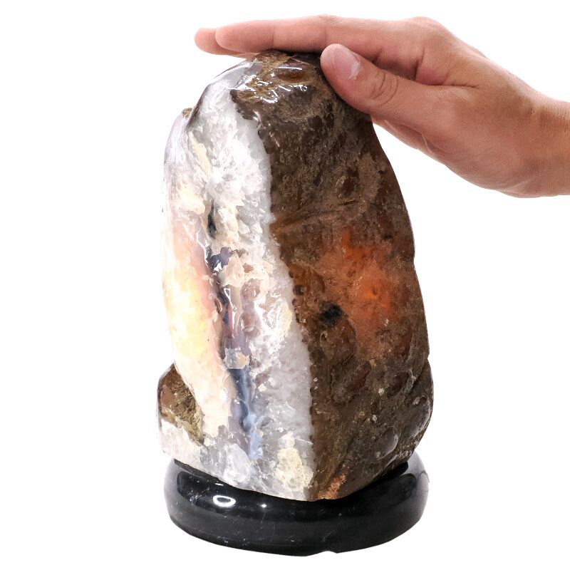 5.3kg Crystal Quartz River Agate Lamp - White LED Bulb P2166 4 Crystal Quartz River Agate Lamp - White LED Bulb P2166 | Crystal Factory