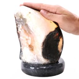 Crystal Quartz River Agate Lamp - White LED Bulb P2169 | Crystal Factory