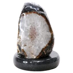 Crystal Quartz River Agate Lamp - White LED Bulb P2175 | Crystal Factory