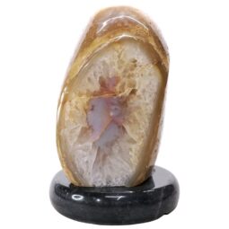 Crystal Quartz River Agate Lamp - White LED Bulb P2178 | Crystal Factory