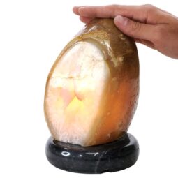 Crystal Quartz River Agate Lamp - White LED Bulb P2178 | Crystal Factory