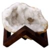 Calcite Geode on Timber Stand 12cm S1582 | Crystal Factory