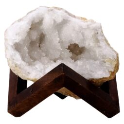 Calcite Geode on Timber Stand 12cm S1582 | Crystal Factory