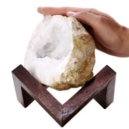 Calcite Geode on Timber Stand 12cm S1583 | Crystal Factory