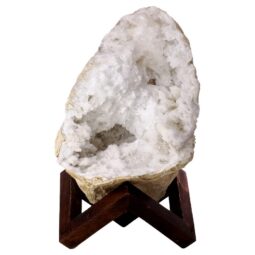 Calcite Geode on Timber Stand 12cm S1584 | Crystal Factory