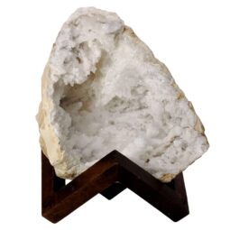Calcite Geode on Timber Stand 12cm S1585 | Crystal Factory