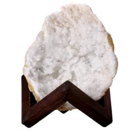 Calcite Geode on Timber Stand 12cm S1586 | Crystal Factory