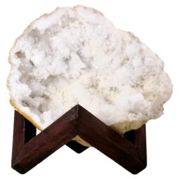 Calcite Geode on Timber Stand 12cm S1587 | Crystal Factory