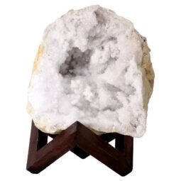 Calcite Geode on Timber Stand 12cm S1589 | Crystal Factory