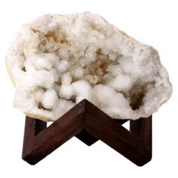 Calcite Geode on Timber Stand 12cm S1591 | Crystal Factory