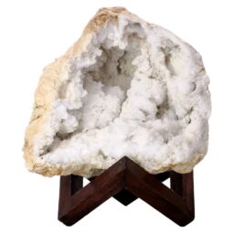 Calcite Geode on Timber Stand 12cm S1592 | Crystal Factory