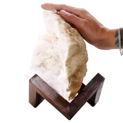 Calcite Geode on Timber Stand 12cm S1594 | Crystal Factory