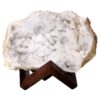 Calcite Geode on Timber Stand 12cm S1595 | Crystal Factory