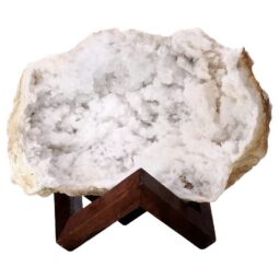 Calcite Geode on Timber Stand 12cm S1595 | Crystal Factory