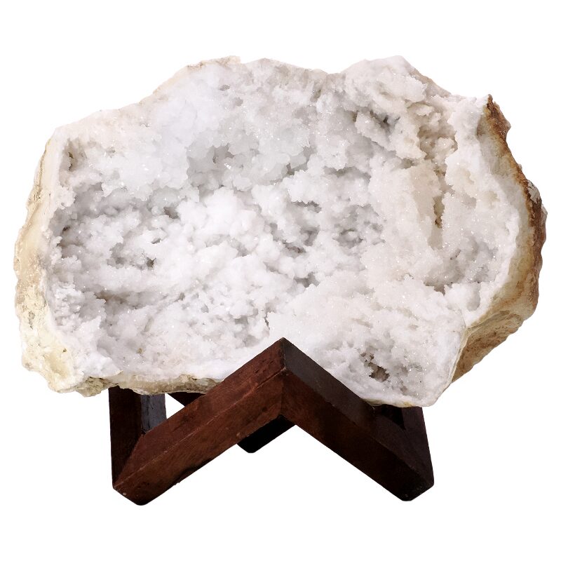 4.1kg Calcite Geode on Timber Stand 12cm S1595 3 Calcite Geode on Timber Stand 12cm S1595 | Crystal Factory