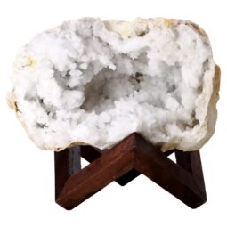 Calcite Geode on Timber Stand 12cm S1596 | Crystal Factory