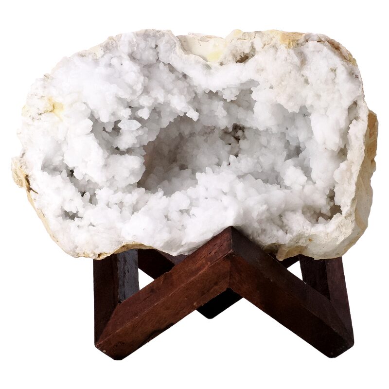 4.2kg Calcite Geode on Timber Stand 12cm S1596 3 Calcite Geode on Timber Stand 12cm S1596 | Crystal Factory