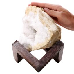 3kg Calcite Geode on Timber Stand 12cm S1597 5 Calcite Geode on Timber Stand 12cm S1597 | Crystal Factory