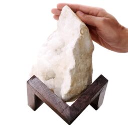 3.1kg Calcite Geode on Timber Stand 12cm S1598 5 Calcite Geode on Timber Stand 12cm S1598 | Crystal Factory