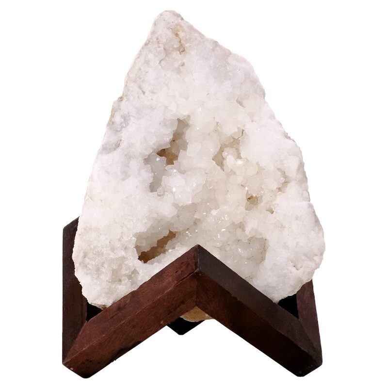 3.1kg Calcite Geode on Timber Stand 12cm S1598 3 Calcite Geode on Timber Stand 12cm S1598 | Crystal Factory