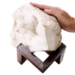 5.2kg Calcite Geode on Timber Stand 12cm S1599 5 Calcite Geode on Timber Stand 12cm S1599 | Crystal Factory