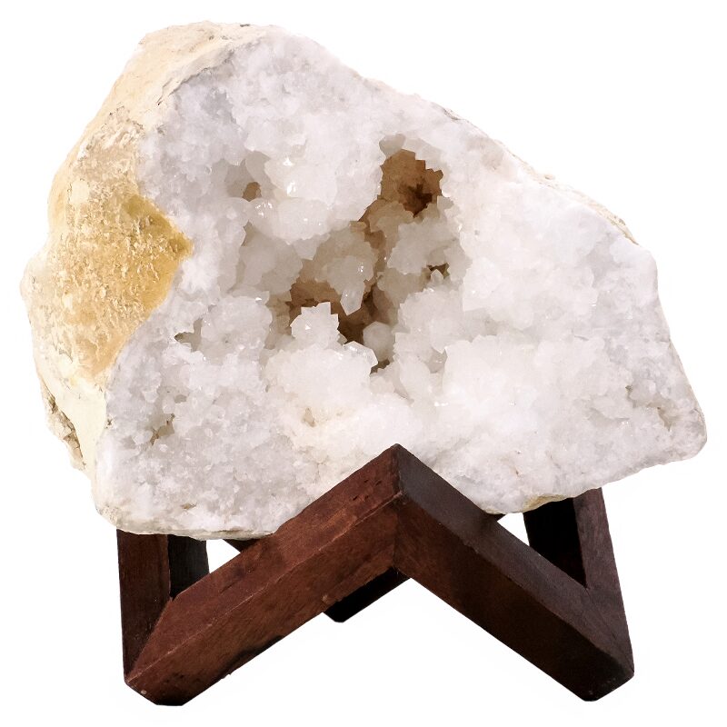 5.2kg Calcite Geode on Timber Stand 12cm S1599 3 Calcite Geode on Timber Stand 12cm S1599 | Crystal Factory