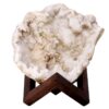3.2kg Calcite Geode on Timber Stand 12cm S1601 2 Calcite Geode on Timber Stand 12cm S1601 | Crystal Factory
