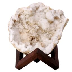 Calcite Geode on Timber Stand 12cm S1601 | Crystal Factory