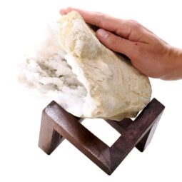 Calcite Geode on Timber Stand 12cm S1603 | Crystal Factory