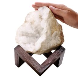 3.4kg Calcite Geode on Timber Stand 12cm S1609 5 Calcite Geode on Timber Stand 12cm S1609 | Crystal Factory