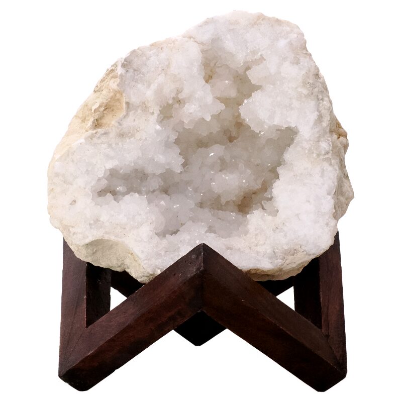 3.4kg Calcite Geode on Timber Stand 12cm S1609 3 Calcite Geode on Timber Stand 12cm S1609 | Crystal Factory