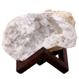Calcite Geode on Timber Stand 12cm S1610 | Crystal Factory