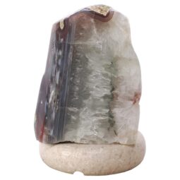 Crystal Quartz River Agate Lamp - White LED Bulb T3143 | Crystal Factory