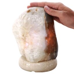 Crystal Quartz River Agate Lamp - White LED Bulb T3144 | Crystal Factory