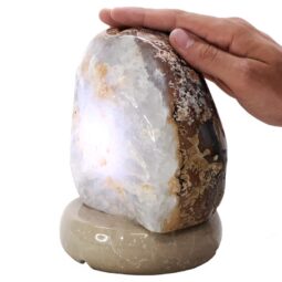 3.6kg Crystal Quartz River Agate Lamp - White LED Bulb T3147 6 Crystal Quartz River Agate Lamp - White LED Bulb T3147 | Crystal Factory