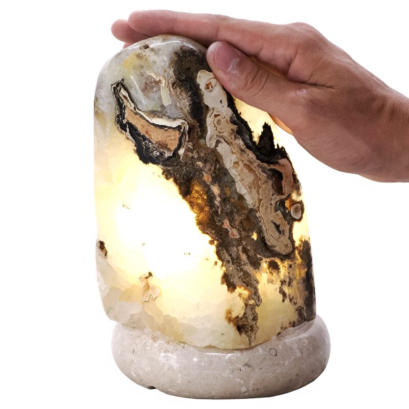 3.3kg Crystal Quartz River Agate Lamp - White LED Bulb T3150 4 Crystal Quartz River Agate Lamp - White LED Bulb T3150 | Crystal Factory