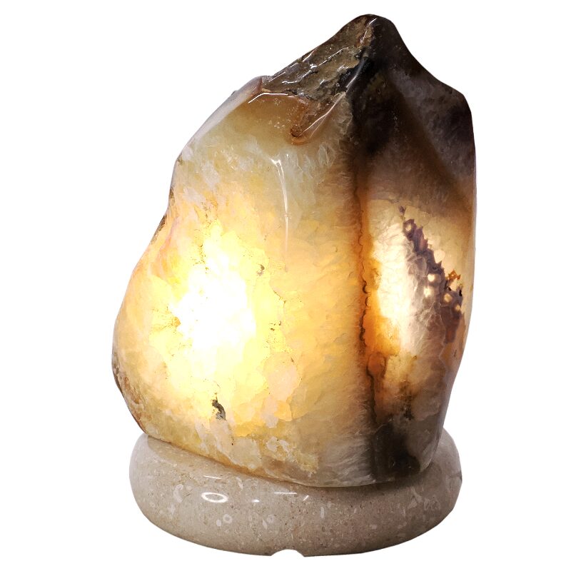 4kg Crystal Quartz River Agate Lamp - White LED Bulb T3151 4 Crystal Quartz River Agate Lamp - White LED Bulb T3151 | Crystal Factory