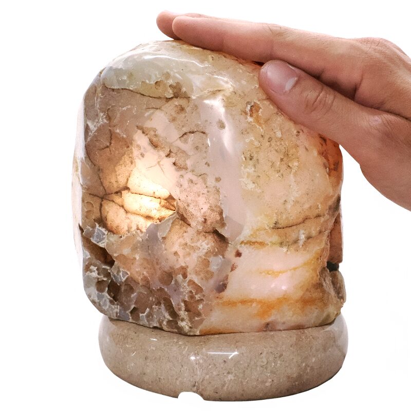 3.8kg Crystal Quartz River Agate Lamp - White LED Bulb T3152 4 Crystal Quartz River Agate Lamp - White LED Bulb T3152 | Crystal Factory